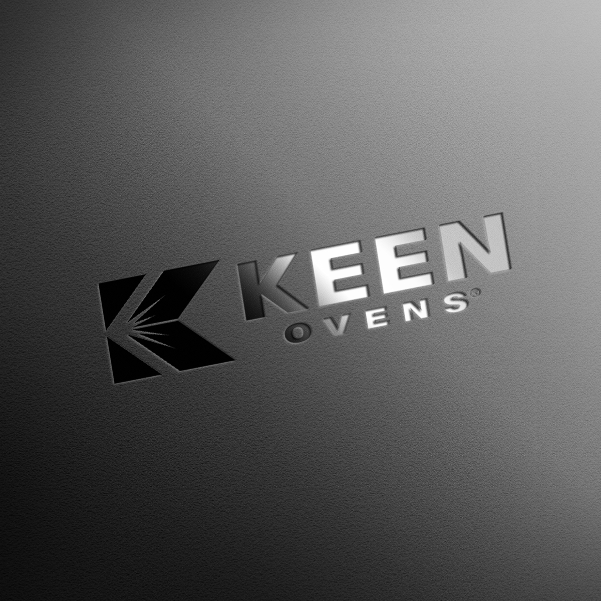 Keen Ovens Welding Manufacturing Products logo design mockup