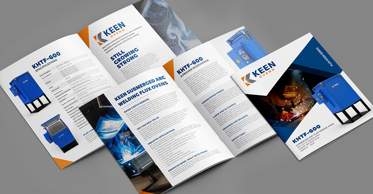 Keen Ovens Welding products manufacturer catalog booklet brochure design