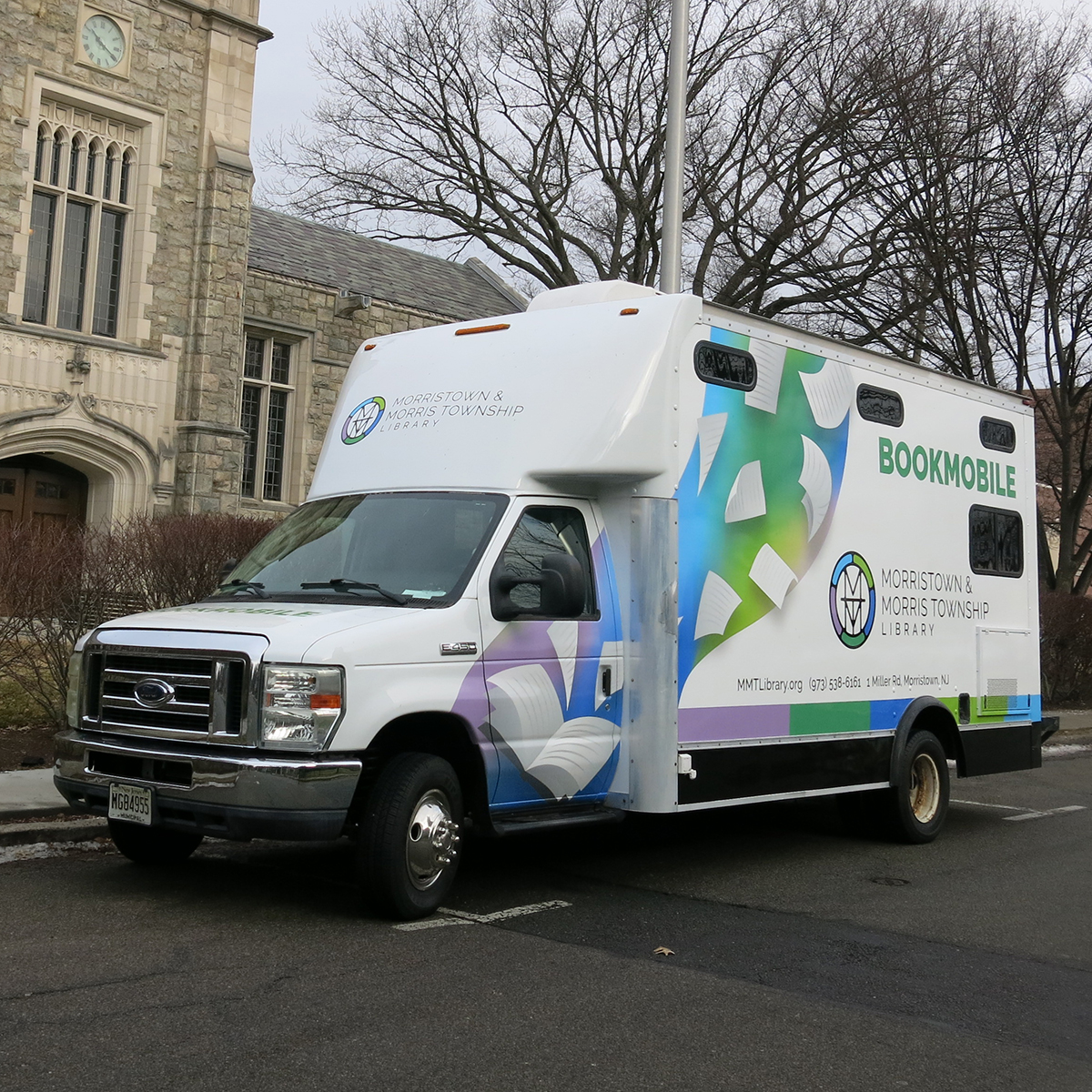 Morristown library bookmobile truck wrap design