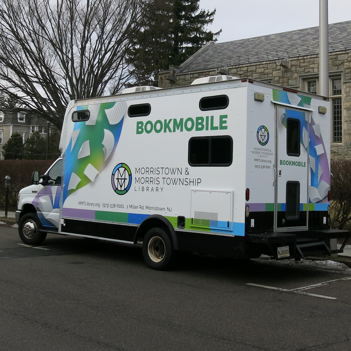 Morristown library bookmobile truck wrap design