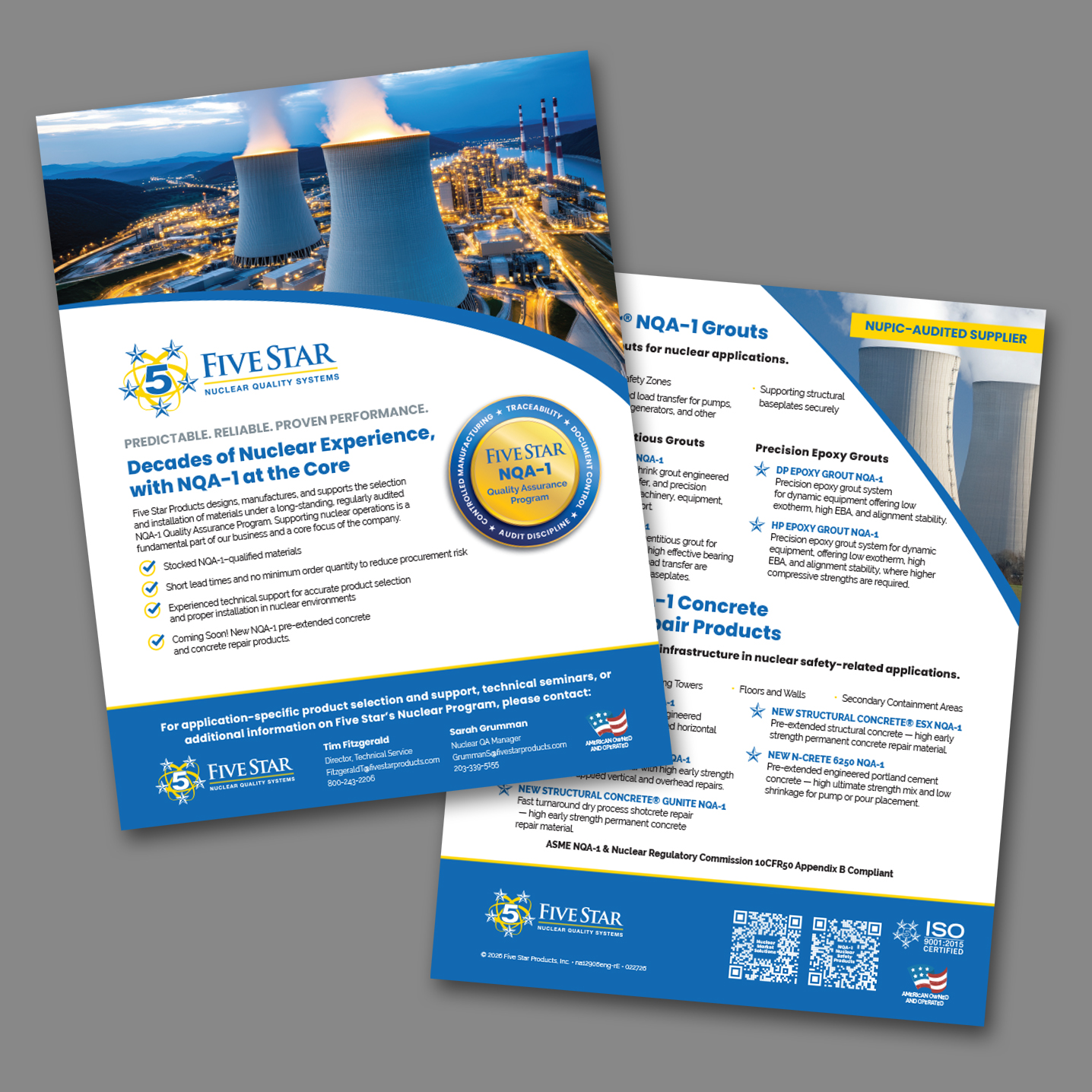 five star products construction manufacturing print brochure design