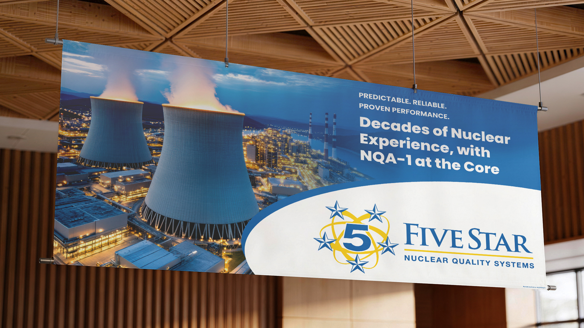 five star products construction Manufacturing trade show banner exhibit design